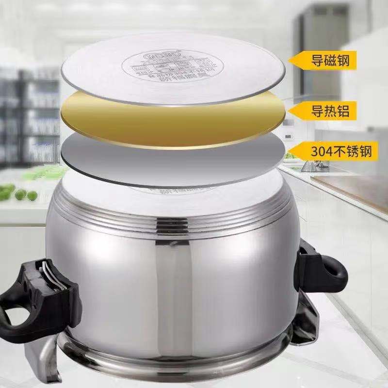 BG54批發304不鏽鋼高壓鍋家用商用防爆迷你壓力鍋燃氣電磁爐通用