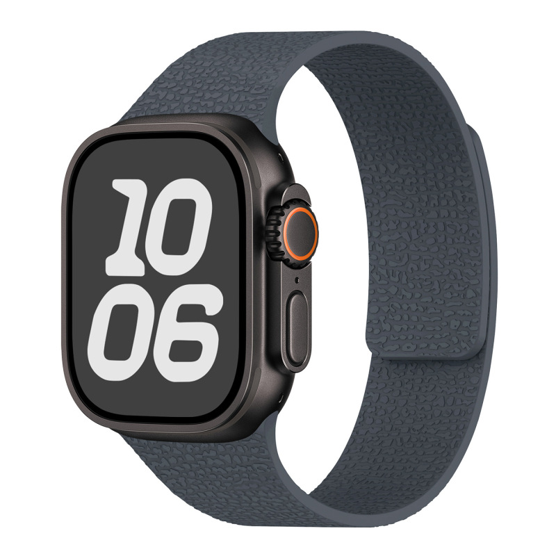 Apple Watch1-11世代/Ultra1-3/SE3に適しています。ライチ柄のソフト磁性シリコンストラップです。|undefined