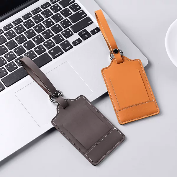 First-Layer Genuine Leather Luggage Tag, Wear-Resistant and Anti-Loss, Outstanding Texture, Travel and Business Trip Luggage Accessories, Direct Source Supply