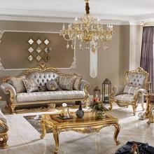 客廳高貴沙發套裝仿古6座沙發手工雕刻帝國皇家家具維多利亞風格