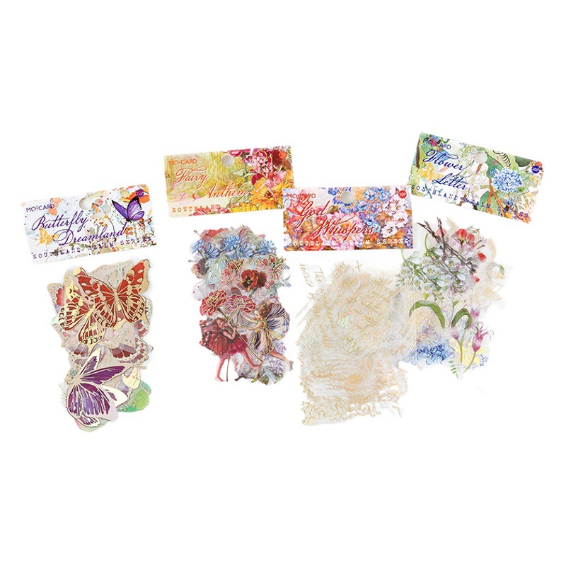 Mo bronceado Paquete de pegatinas de PET serie sur de la tierra Sueño Diario Bosque DIY pegatinas decorativas 30 unidades 4 modelos