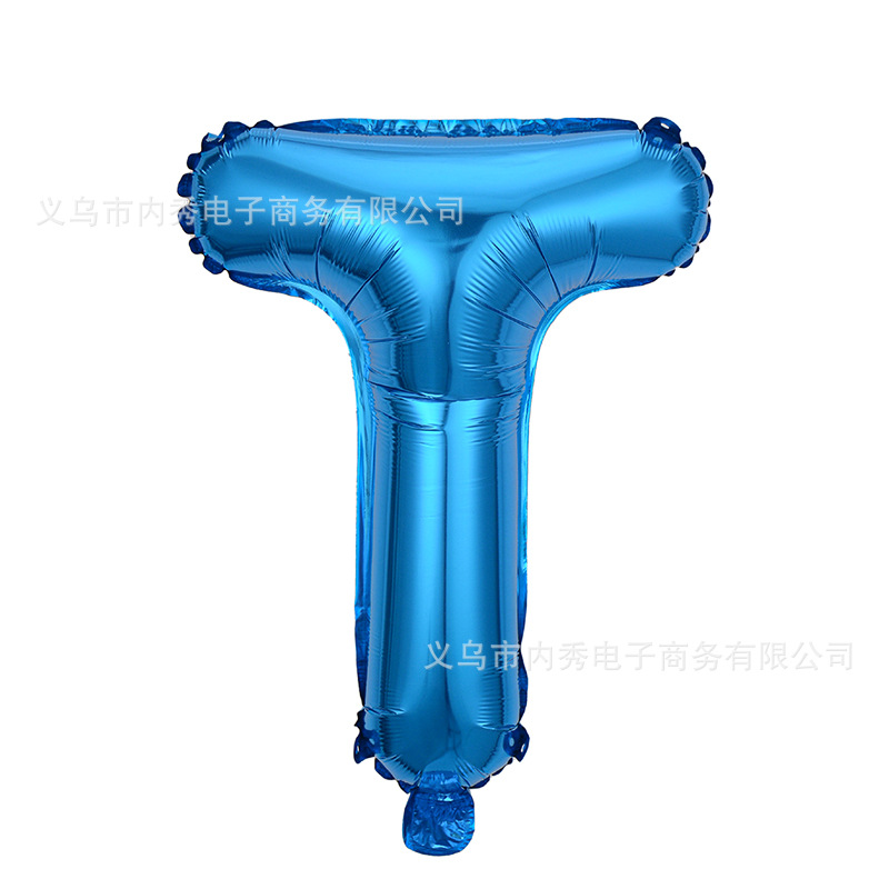 Estilo americano Delgado 16 pulgadas inglés carta globo pequeño tamaño A- Z cumpleaños boda habitación decoración aluminio película globo al por mayor