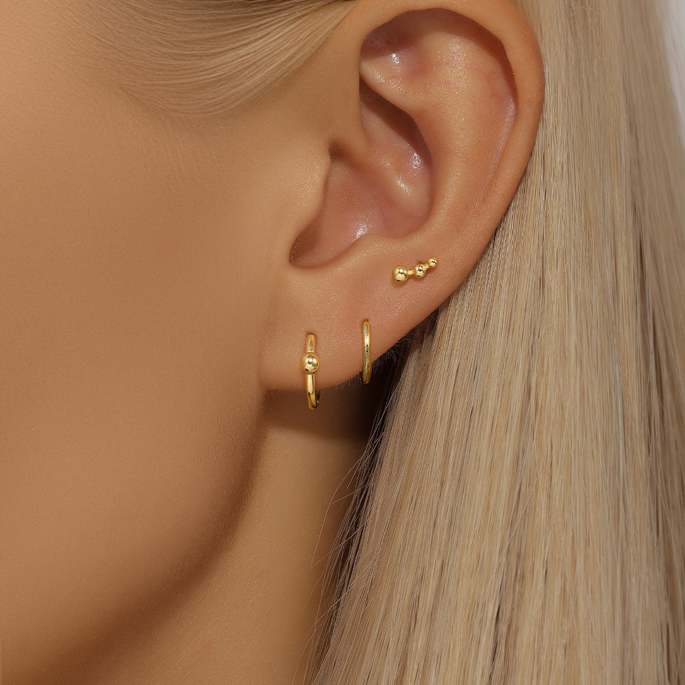 4g Weight 925 Sterling Silver Ear Needle Material Zircon Inlay Material Earrings Classification 1 Set Quantity Holiday, Daily Occasion 925 Sterling Silver Material Geometric Pattern Women's Gender Plating, Inlay Design Simple Style Style 1 Set 925 Sterling Silver Zircon Geometric Earrings 7