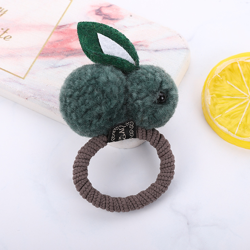 Banda de pelo de felpa cuerda de pelo de cola de caballo Otoño e Invierno cuerda de pelo para niños banda de goma para bebés no duele el cabello Tocado lindo para niñas accesorios para el cabello alto