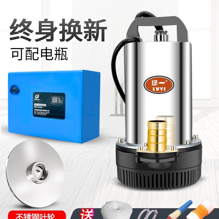 直流潜水泵12V24V48V60V伏电瓶车小型水泵电动车抽水泵农用抽水机