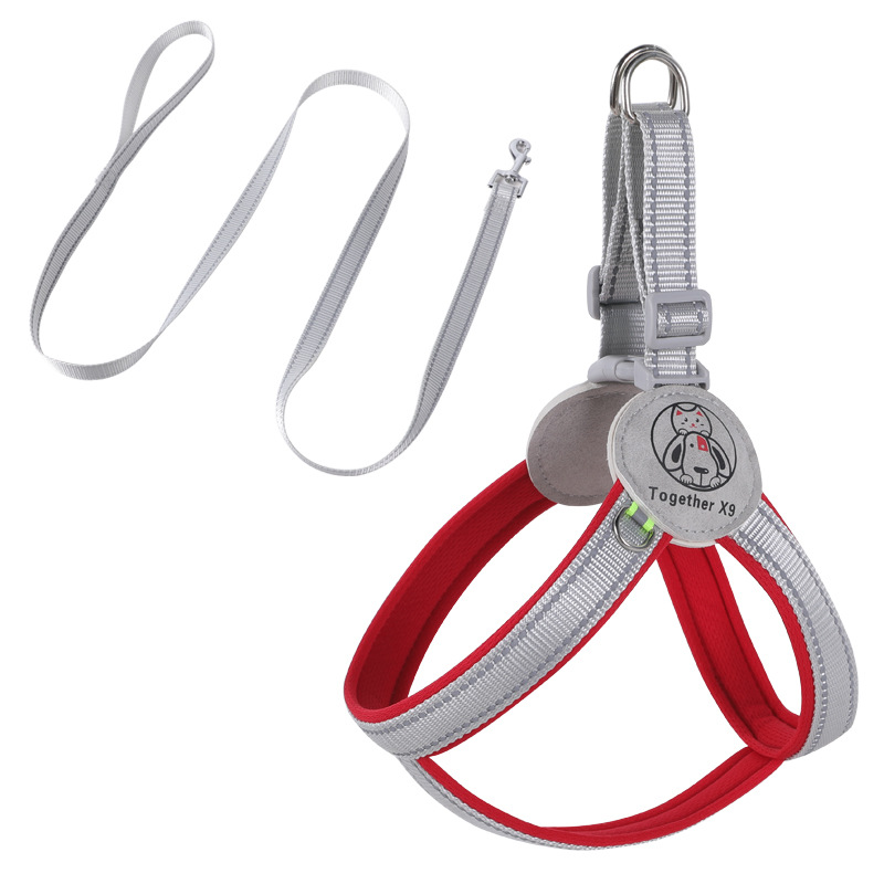 Cuerda de tracción para mascotas transfronteriza antirreflectante correas para perros medianas y grandes tipo chaleco cuerda para perros correas para el pecho para mascotas al por mayor