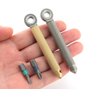 S2 steel manual magnetic flat-head screwdriver portable multifunctional titanium alloy tool suit tungsten steel head broken window