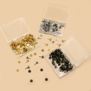 Manufacturer Wholesale 100 Pieces/Box 11*17mm Flat Head Thumbtacks Household Fixing Nails Decorative Nails Aluminum Alloy 3-Color Thumbtacks