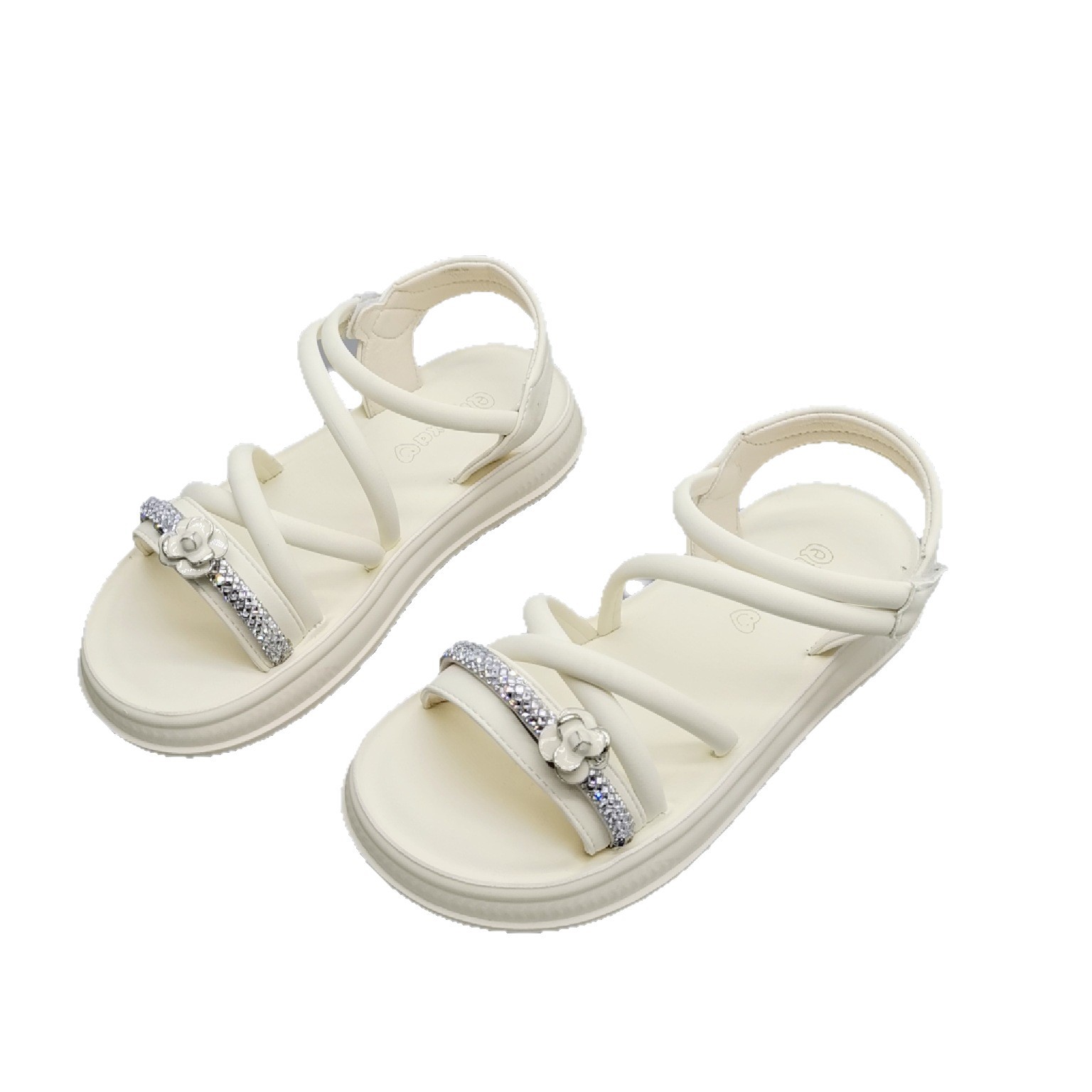 35-40 Tamaño de verano explosivo sandalias retró 9 - 15 años de edad zapatos casuales zapatos de playa princesa tendón antideslizante