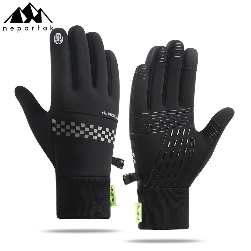 屋外防水手袋、冬用タッチスクリーン、防風性と保温性、ジッパー付きスポーツ手袋、男性と女性用、ベルベット、登山、スキー用手袋