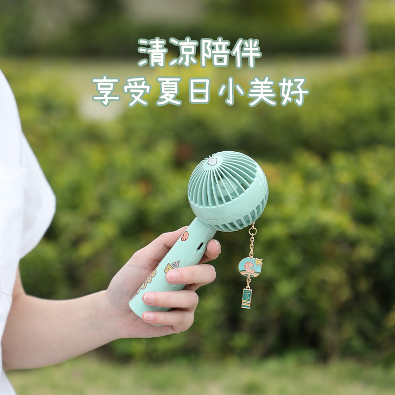 迷你小风扇便携式usb可充电礼品大风力 卡通办公室学生桌面宿舍台