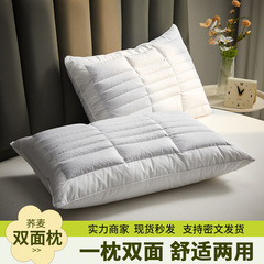 ホテルそば枕助睡眠そば両面保護頚椎枕家庭用純綿高低枕芯48x74cm