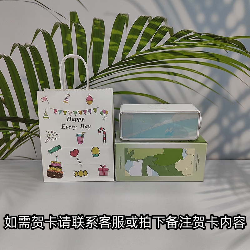 新型画境無線充電bluetoothスピーカー無線充電三合一置物小型屋外携帯型スピーカー