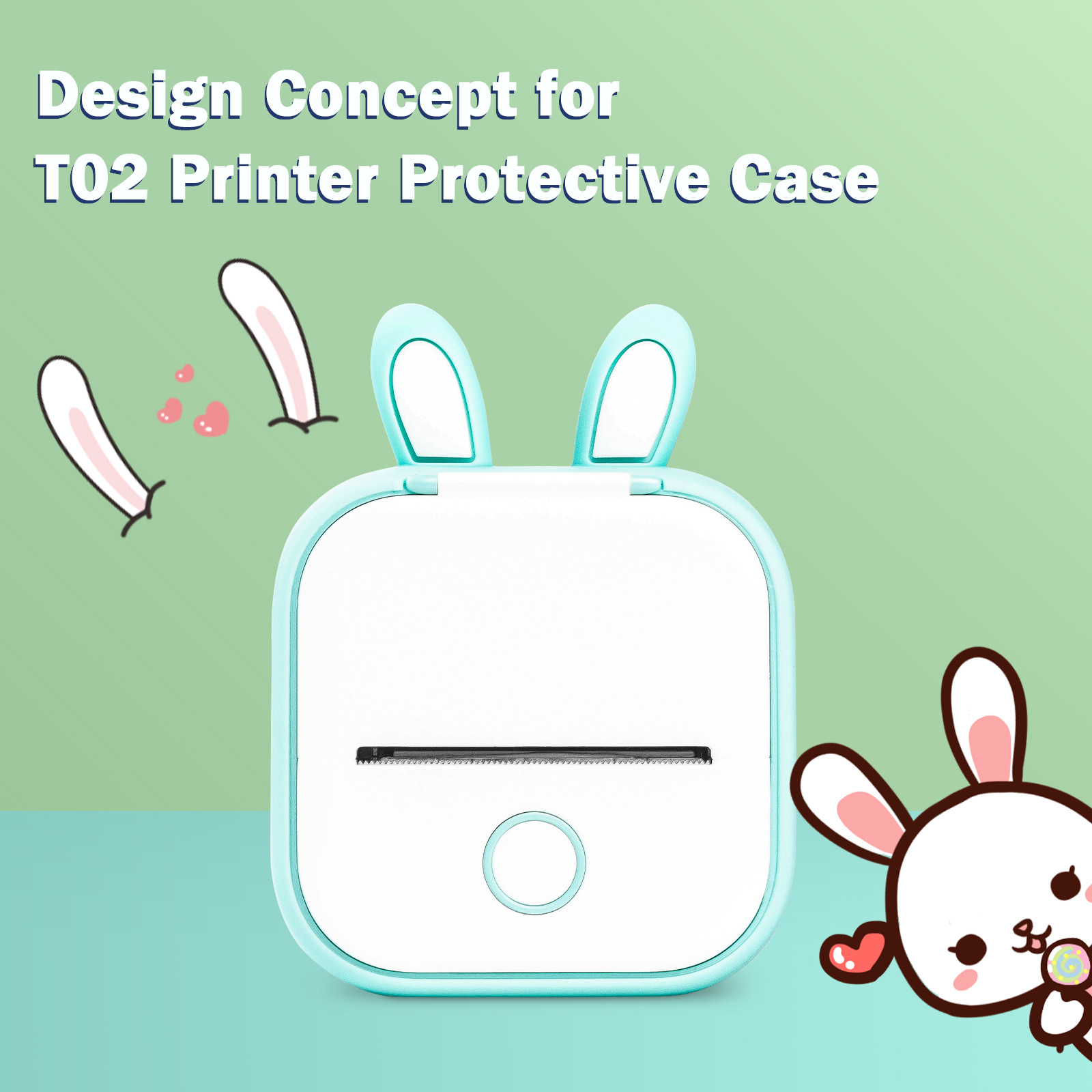 Phomemo T02 funda protectora de silicona de color especial para impresora portátil térmica mini transfronteriza