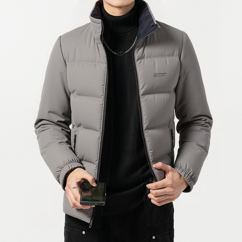 Capa de algodón corta transfronteriza hombre invierno ocio chaqueta de algodón gruesa de mediana edad papá vestido chaqueta de invierno ropa de algodón plumón comercio exterior