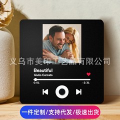 独立駅のパーソナライズされたアルバム冷蔵庫に写真音楽を貼って、装飾フォトフレームのカップルプレゼントを再生することができます