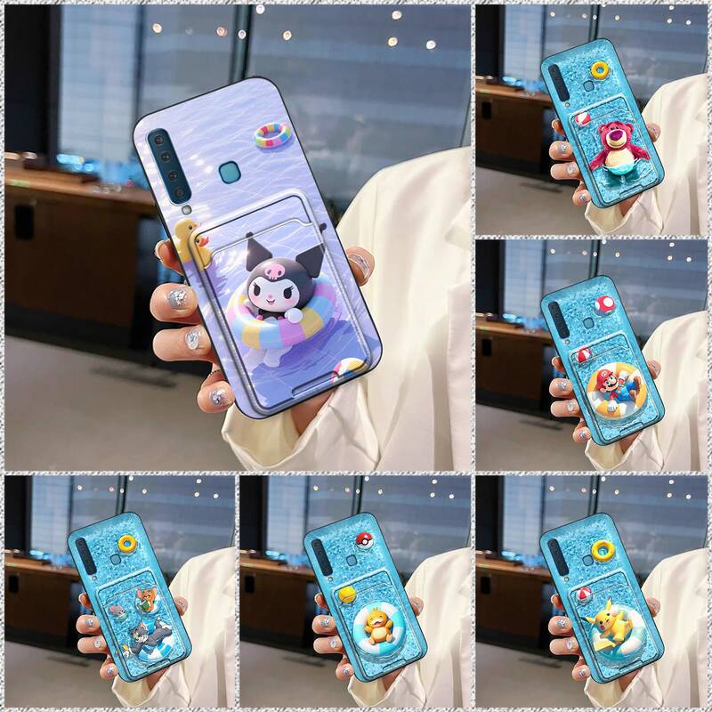 Suitable for Samsung Mobile Phone Cases, Couple Cute Pet Card Holders, Silicone New Style, Cute, Trendy, Fun, Personalized Swimming Rings, Dustproof
