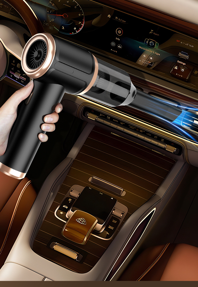 5-in-1 Car Vacuum Cleaner, Handheld Small Wireless Suction, Powerful Portable Car Vacuum Cleaner