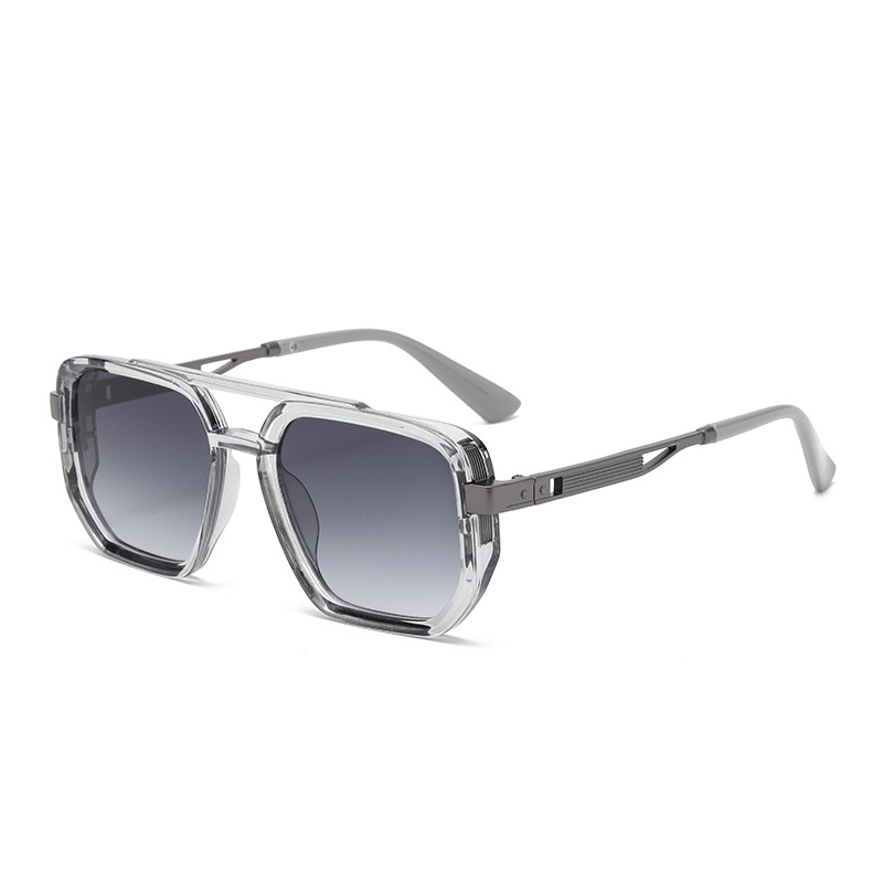 Nouvelles lunettes de soleil aviateur 2026, style européen/américain rétro, double pont, monture carrée, unisexe, tendance et urbaine_voghion.com