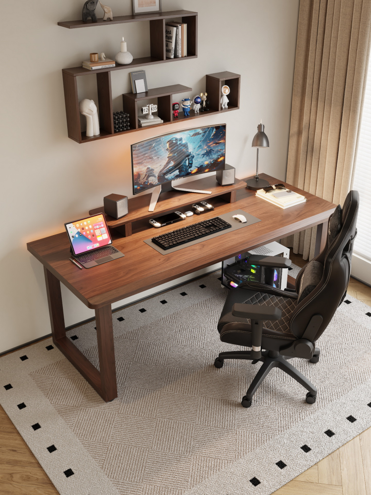 Solid Wood Large Board Gaming Table Double Computer Table Desktop Bedroom Home Two-Person Desk Large Long Desk Workbench