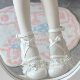 2025 New Cute Round Head Mary Jane Small Leather Shoes Lolita Bow Princess Style Elevated Leg Long Shoes