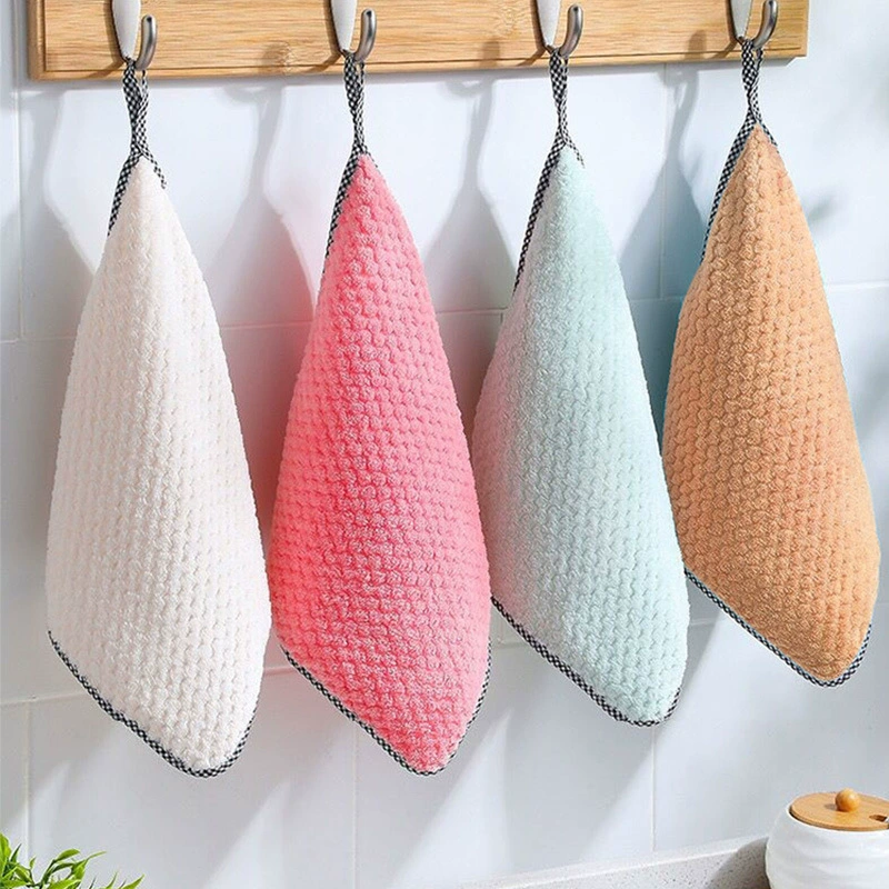 Кухонные полотенца для посуды, впитывающие толстые салфетки из микрофибры, размеры 18×23–30×40 см