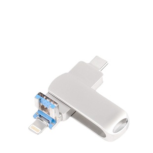 3in1 three-in-one USB flash disk OTG for type-c Apple mobile phone USB flash disk 16G metal rotating gift USB flash disk 64g