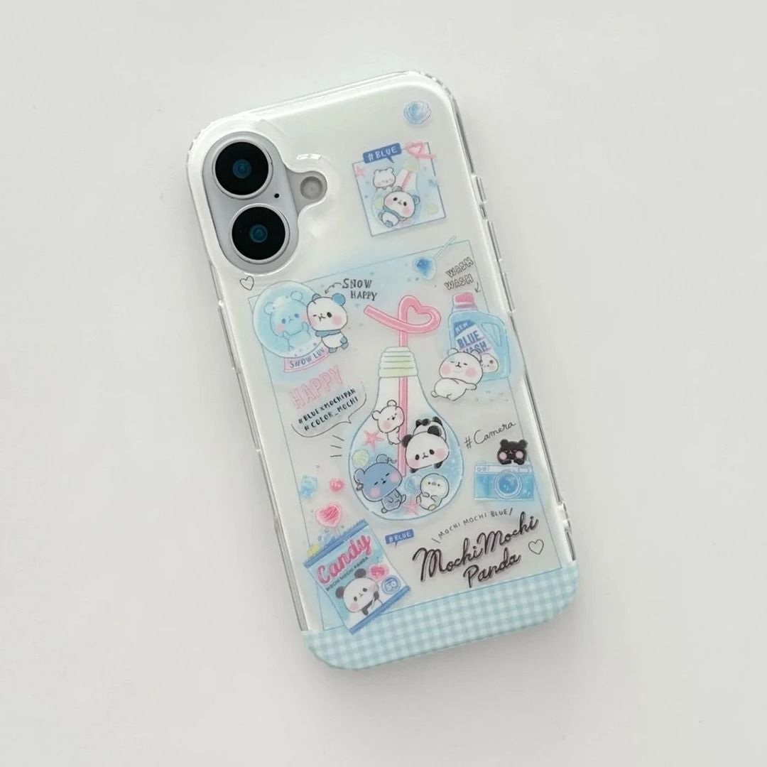 Light Bulb Bear Suitable for Apple 17Promax Mobile Phone Case Iphone16 Hard Shell 15 Large Holes 14Ins Style 13/12