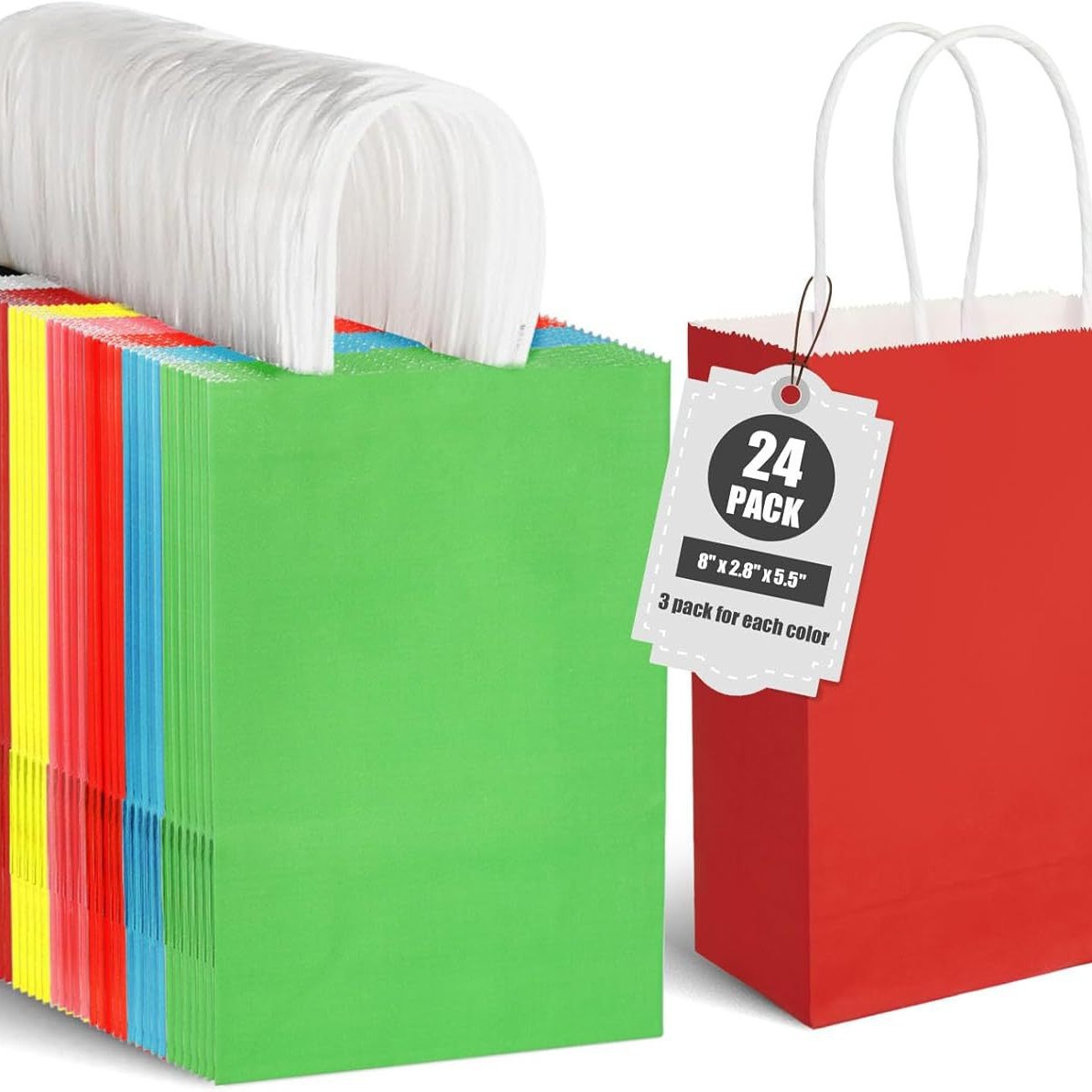 8色24网红送礼跨境包装批发迷你小号糖果礼物牛皮纸袋手提礼品袋