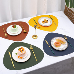 北欧風テーブルマット、和風断熱マット、耐熱コースター、食器、椀、箸、皿、洋食器、革製マット、カスタムメイド