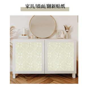 pvc beige wallpaper self-adhesive waterproof decoration bedroom living room striped wallpaper furniture writing desk cabinet surface renovation stickers