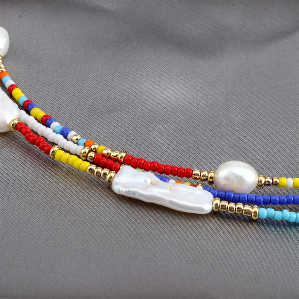 Fashion Multicolor Copper Enamel Necklace 1 Piece