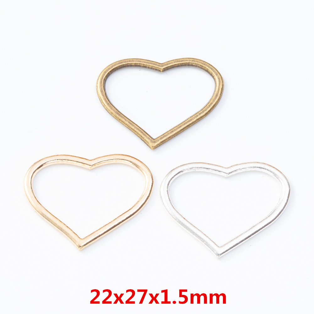 DIY饰品配件复古合金 爱心挂件 zakka批发厂家直销2123