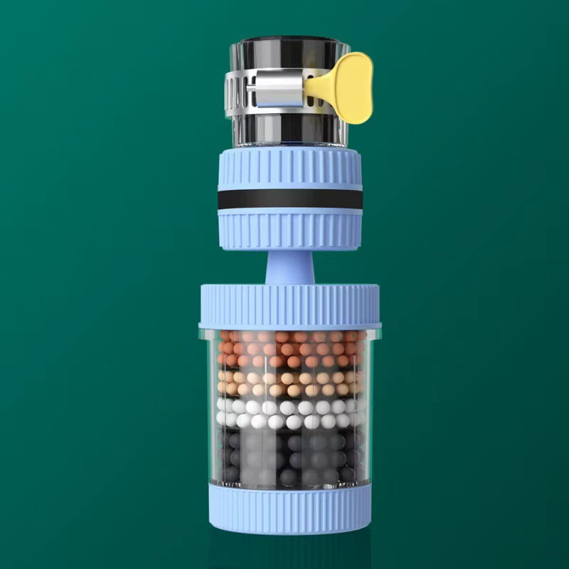 Rotary Faucet Water Filter, Removable Washable 6-Layer Tap Extender, Splash-Proof Universal
