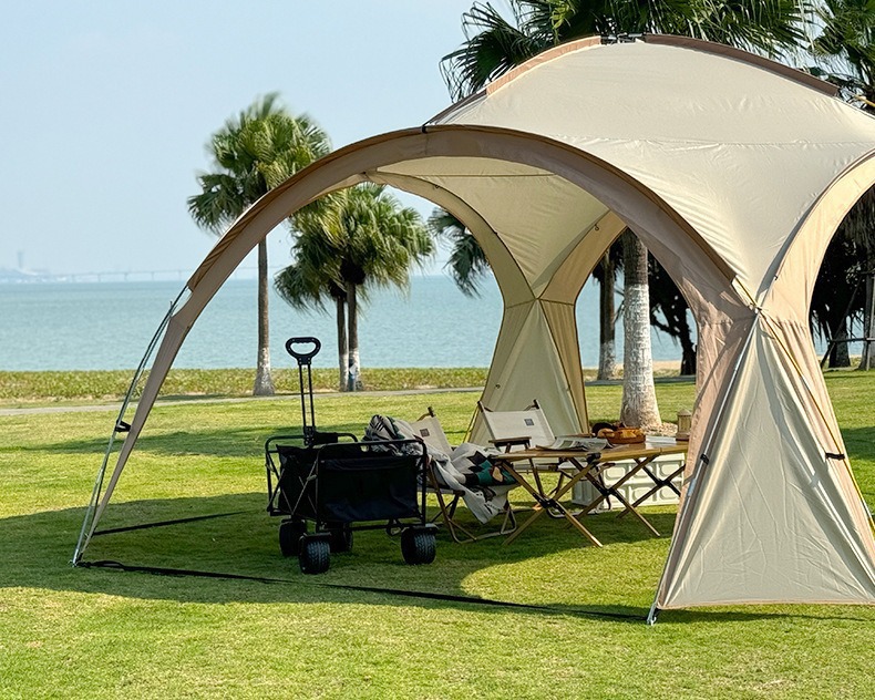 Dome Canopy Tent Outdoor Dome Door Curtain Yurt Windproof and Rainproof Awning Camp Large Tent