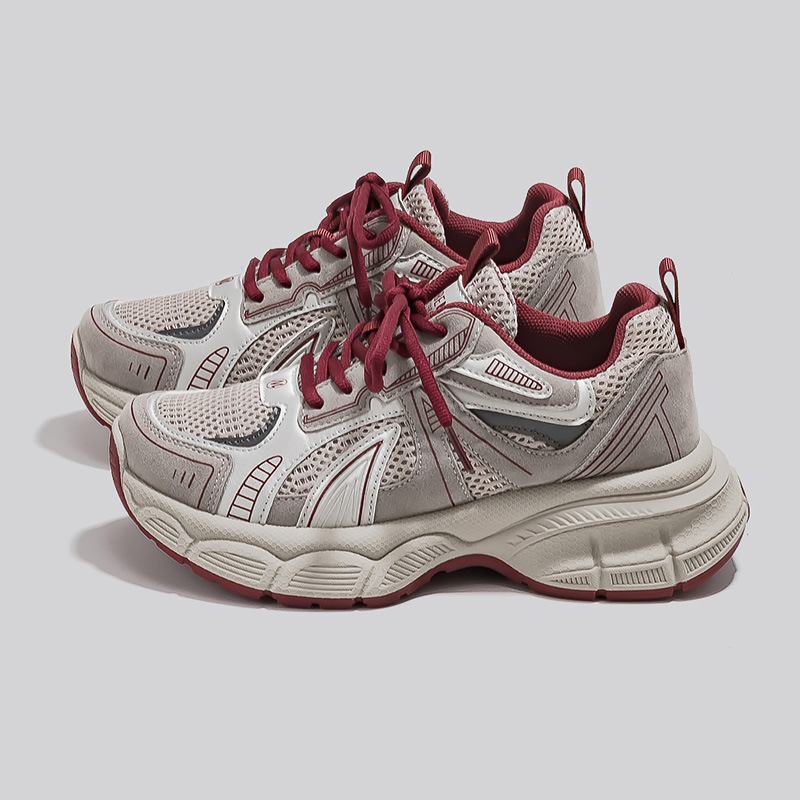 Thick-soled height-increasing lightweight gray Torre shoes for women 2025 new spring casual versatile foot-showing small sneaker 2770