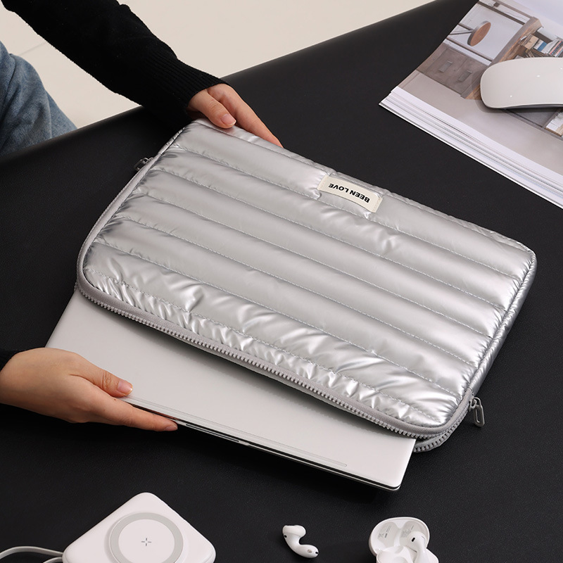 Cross-Border down Fabric Ultra-Light Laptop Sleeve Suitable for Apple Huawei 14inch Female 13.3inch Protective Case