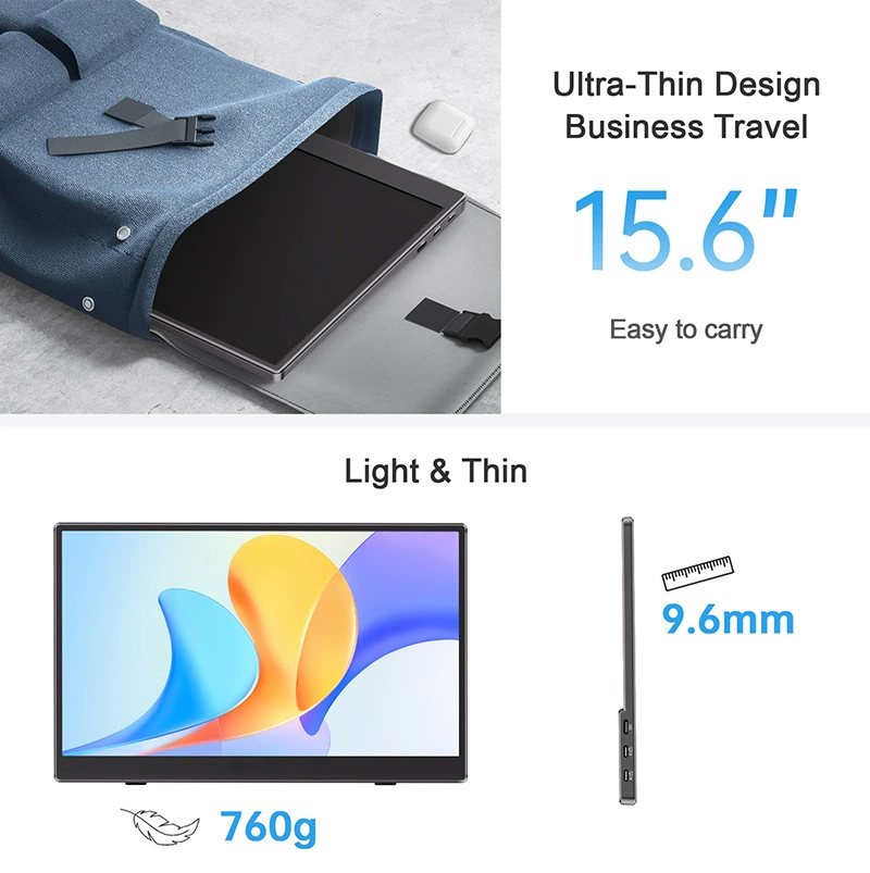 15,6" HDR портативный монитор IPS экран, игровое расширение для PS4/SWITCH/Xbox, прямое подключение, 1080P