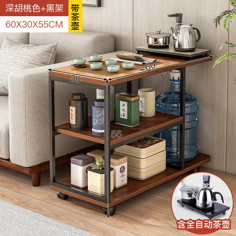 Mesa auxiliar sofá gabinete lateral sala de estar mesa auxiliar sofá móvil moderno minimalista lado té gabinete hogar hierro mesa cuadrada