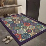 复古轻奢波西米亚入户门书房门口地毯卧室床边耐脏地垫玄关进门垫