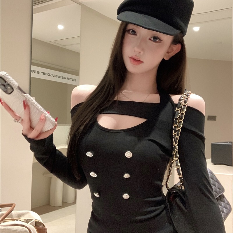 XINKD打底衫女内搭2025年新款秋冬白色高级感t恤长袖春秋辣妹修身|undefined