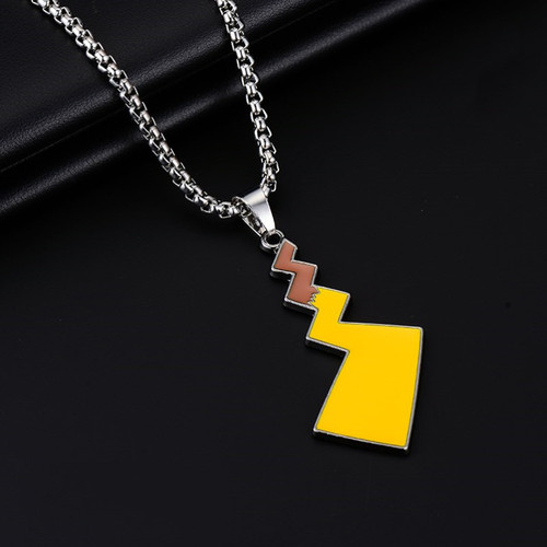 Necklace high street men's hip-hop necklace trendy ins light luxury titanium steel T-shirt necklace pendant high-end personality trendy European and American style