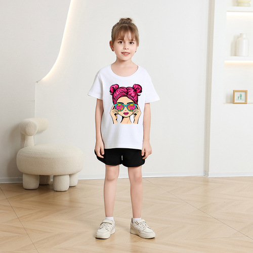 Children's summer t-shirts for boys and girls, casual tops for kids, stylish summer fashion for girls