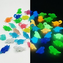 儿童夜光仿真卡通恐龙玩具 儿童游戏夜光diy霸王龙三角龙模型摆件