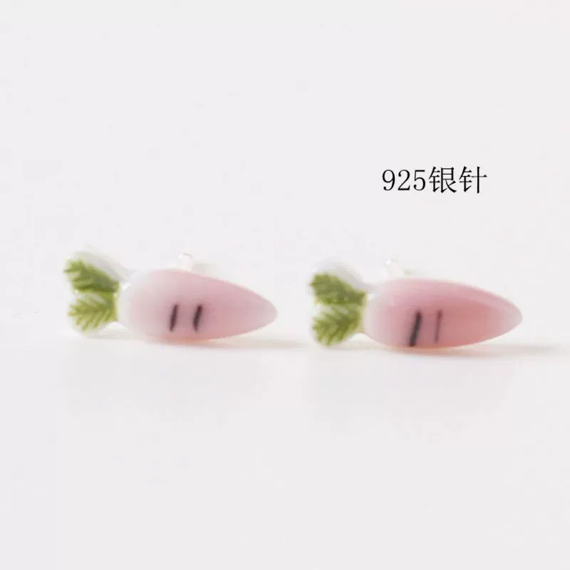 Genuine accessory, fresh small earrings, silver 925 sample