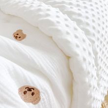 新生儿被子纯棉豆豆绒安抚盖被幼儿园儿童四季通用春秋薄款可机洗