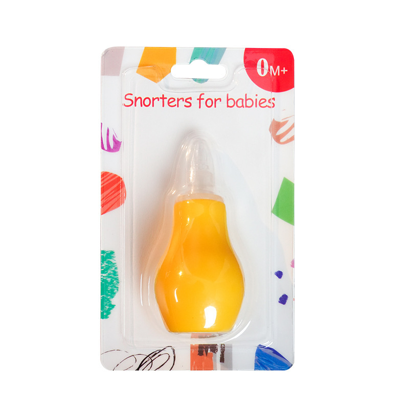 Inglés tarjeta-montado bomba recién nacido bebé aspirador nasal frío limpiador nasal silicona bebé aspirador nasal
