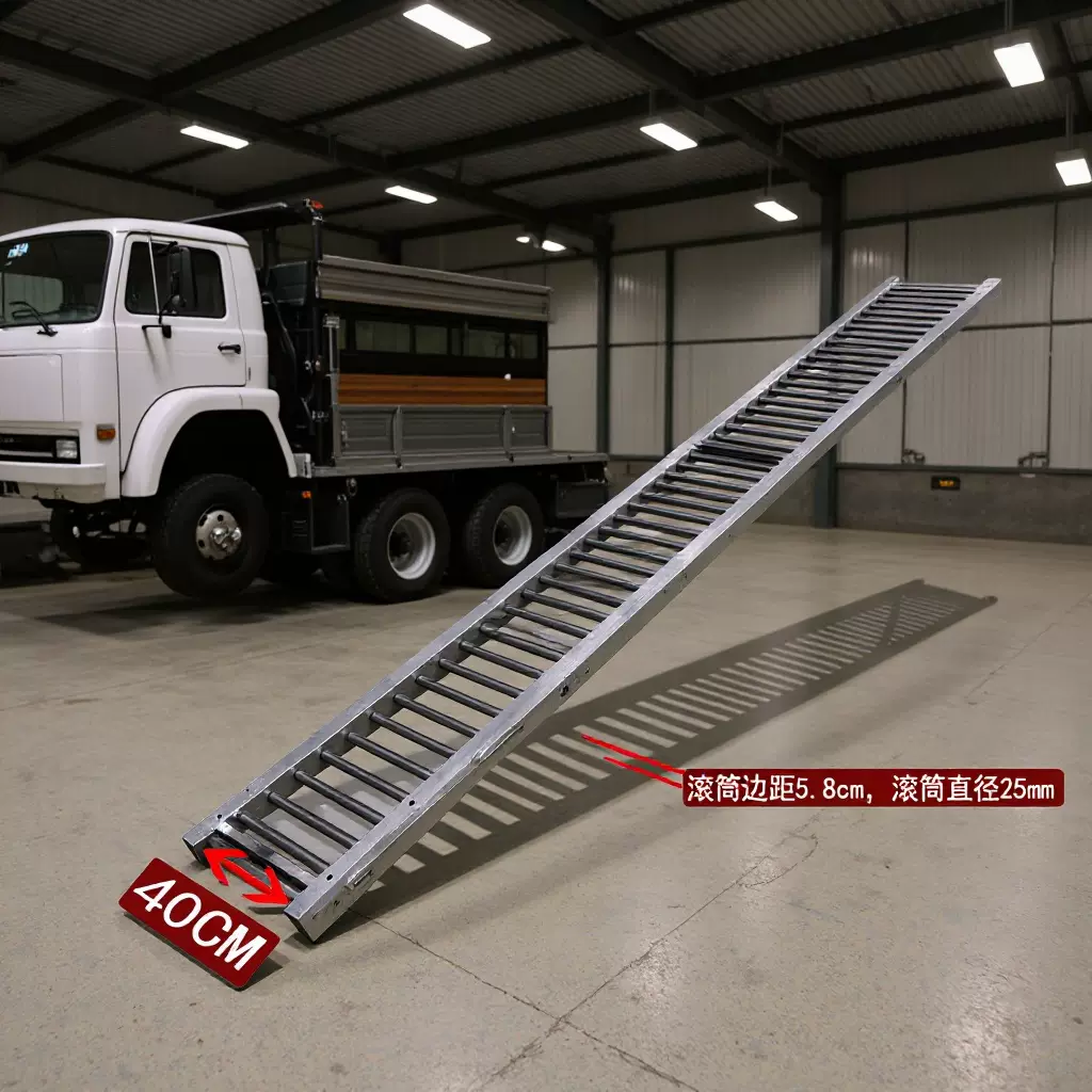 搬运手推辊筒下货滑梯纸箱饮料无动力传送滚筒输送线镀锌输送机