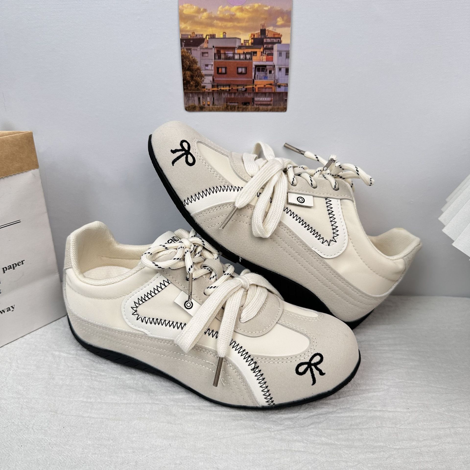 A9914 zapatos de mujer de entrenamiento alemán 2025 nuevos zapatos casuales deportivos de todo fósforo de primavera zapatos de carreras retro zapatos Forrest Gump de suela suave