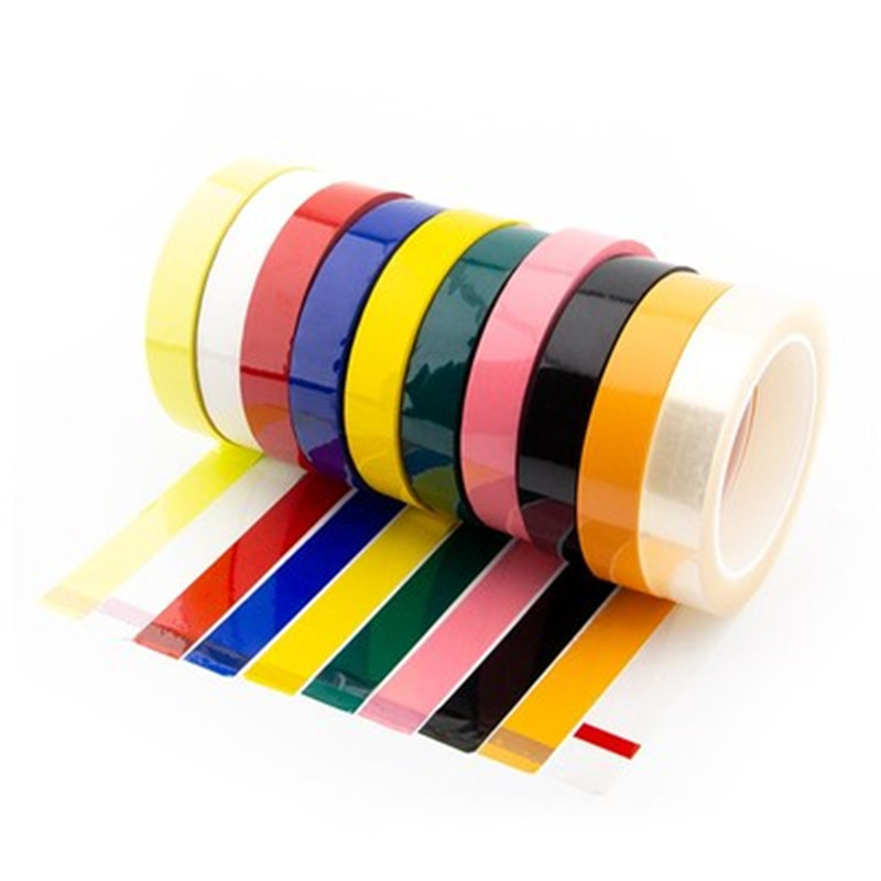Cinta adhesiva de color PET alambre transformador resistente a altas temperaturas 5S adhesiva aislante cinta de posicionamiento de logotipo de escritorio